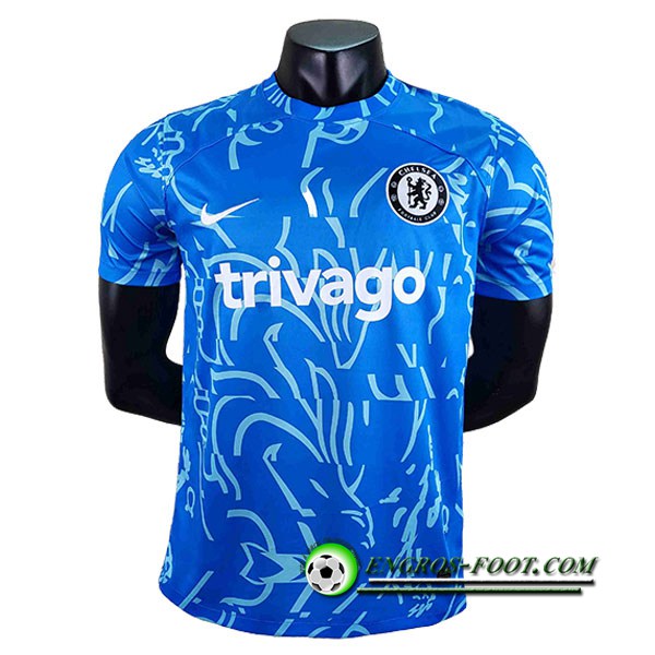 Training T-Shirts FC Chelsea Bleu/Blanc 2022/2023