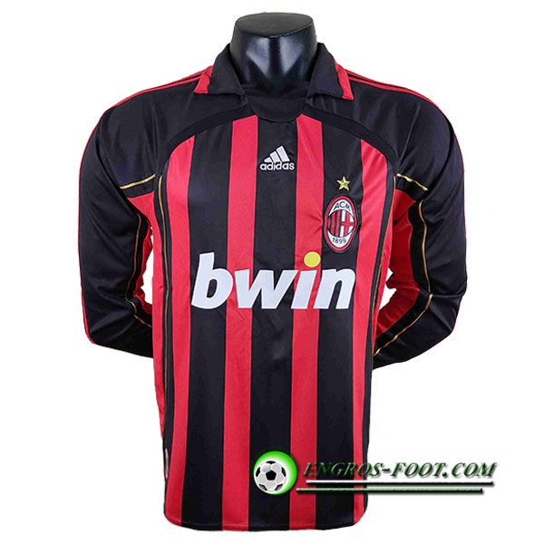 Maillot de Foot Milan AC Retro Domicile Manches Longues 2006