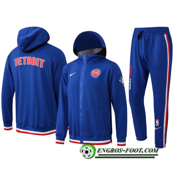 Ensemble Survetement de Foot Detroit Pistons Bleu 2022