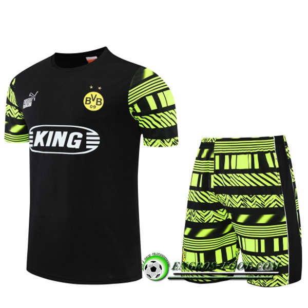 Ensemble Training T-Shirts +Shorts Dortmund BVB Noir 2022/2023