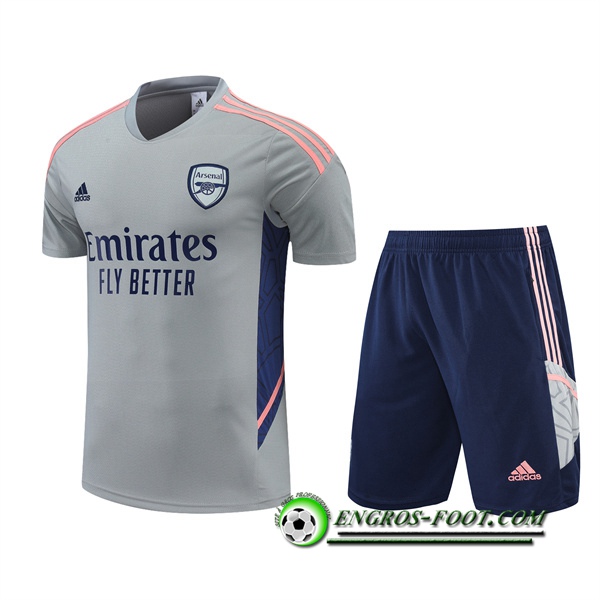 Ensemble Training T-Shirts +Shorts Arsenal Gris 2022/2023