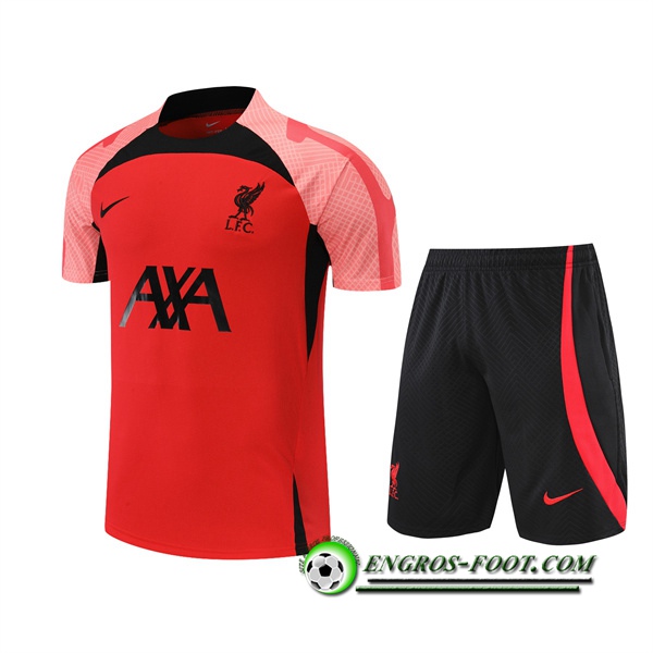 Ensemble Training T-Shirts +Shorts FC Liverpool Rouge 2022/2023