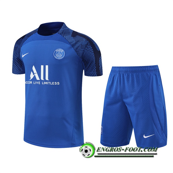 Ensemble Training T-Shirts +Shorts PSG Bleu 2022/2023