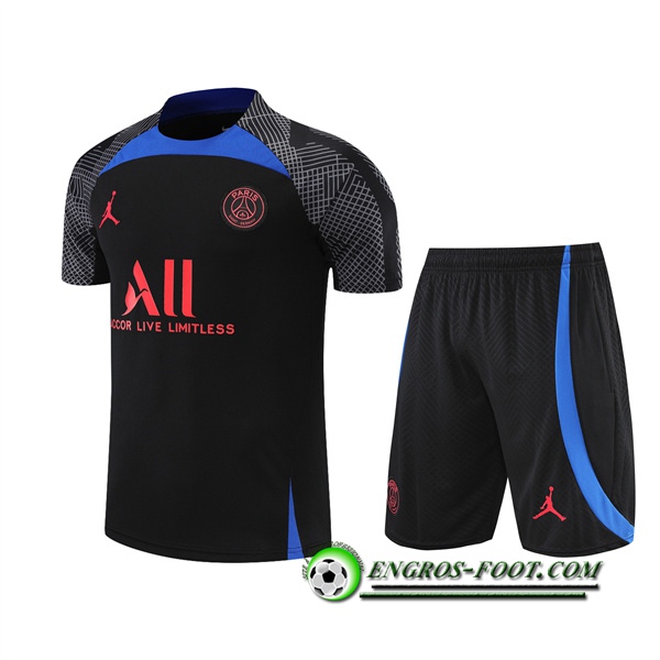 Ensemble Training T-Shirts +Shorts Jordan PSG Noir 2022/2023