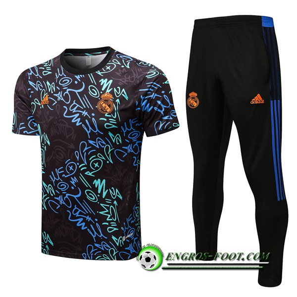 Ensemble Training T-Shirts + Pantalon Real Madrid Noir 2022/2023