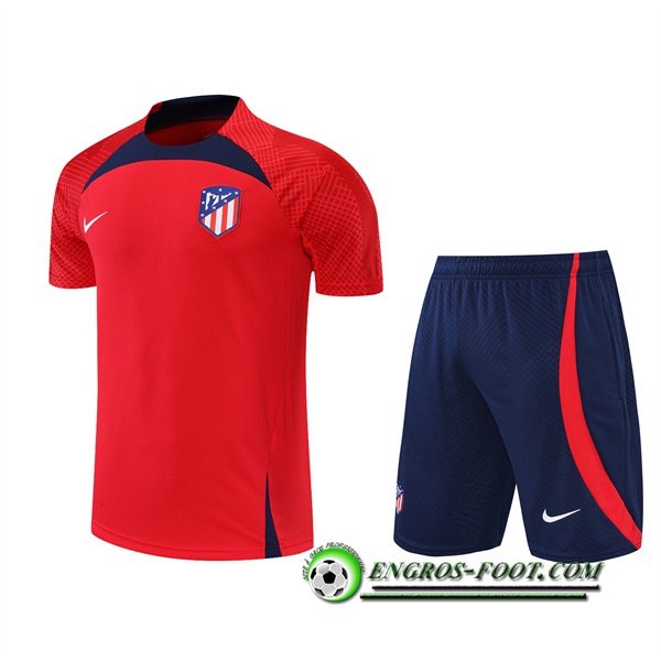 Ensemble Training T-Shirts +Shorts Atletico Madrid Rouge 2022/2023