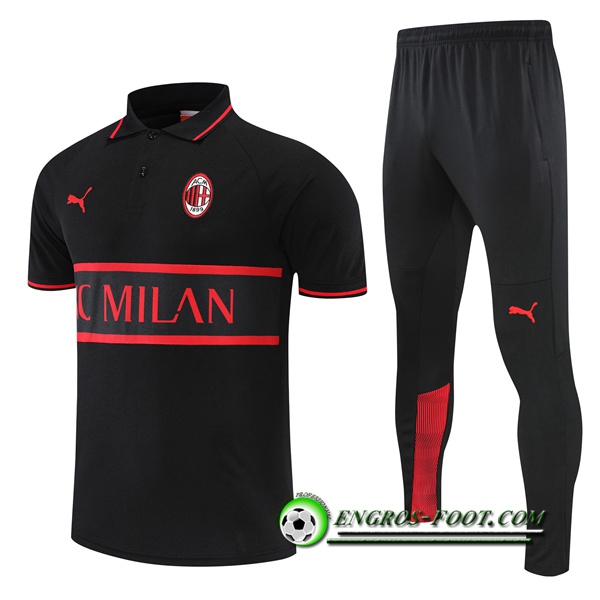 Ensemble Polo Foot Milan AC Noir 2022/2023