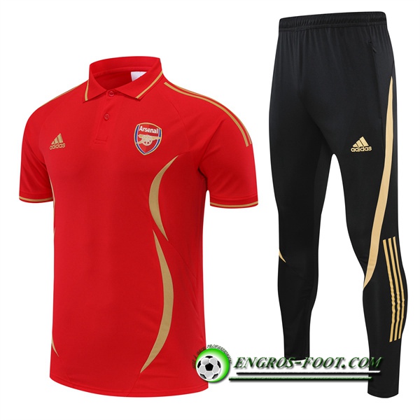 Ensemble Polo Foot Arsenal Rouge 2022/2023