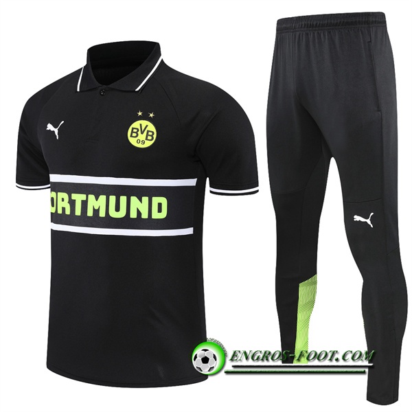 Ensemble Polo Foot Dortmund BVB Noir 2022/2023