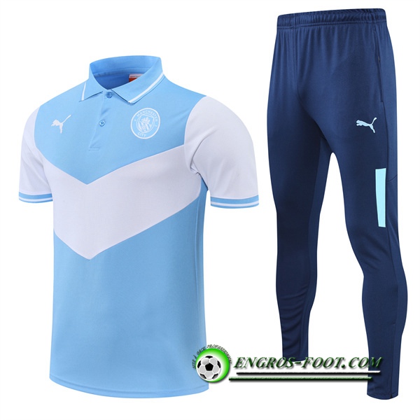 Ensemble Polo Foot Manchester City Bleu 2022/2023