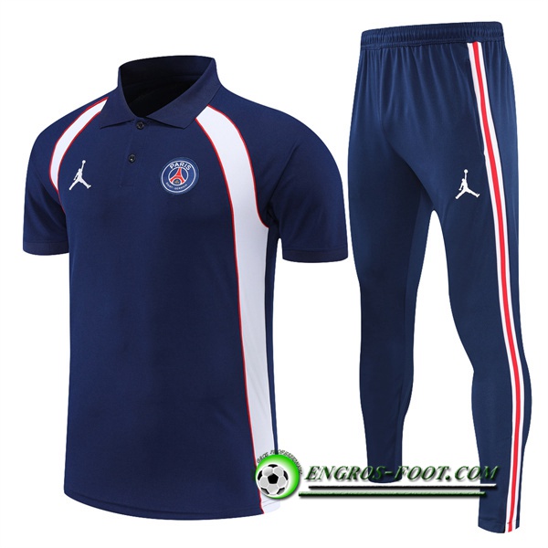 Ensemble Polo Foot Jordan PSG Bleu Marin 2022/2023