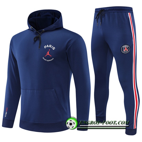 Ensemble Veste A Capuche Survetement Foot Jordan PSG Bleu Marin 2022/2023