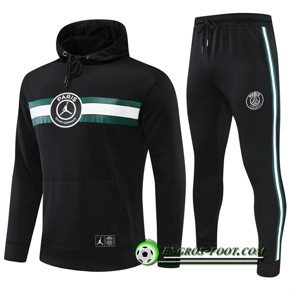 Ensemble Veste A Capuche Survetement Foot NK Jordan PSG Noir 2022/2023