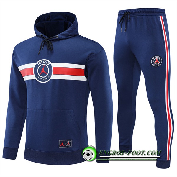 Ensemble Veste A Capuche Survetement Foot Jordan PSG Bleu 2022/2023