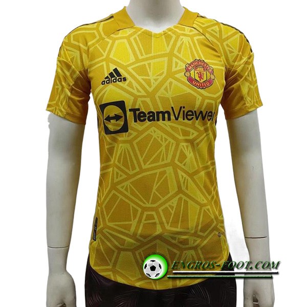 Maillot de Foot Manchester United Gardien de But Jaune 2022/2023