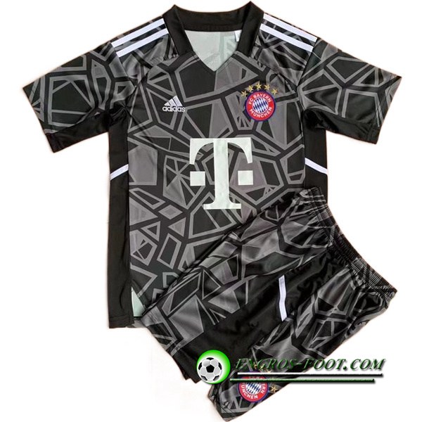 Maillot de Foot Bayern Munich Enfant Gardien de But Noir 2022/2023