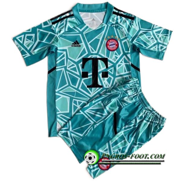 Maillot de Foot Bayern Munich Enfant Gardien de But Bleu 2022/2023