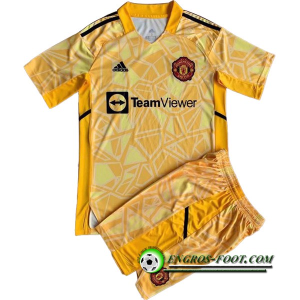 Maillot de Foot Manchester United Enfant Gardien de But Jaune 2022/2023