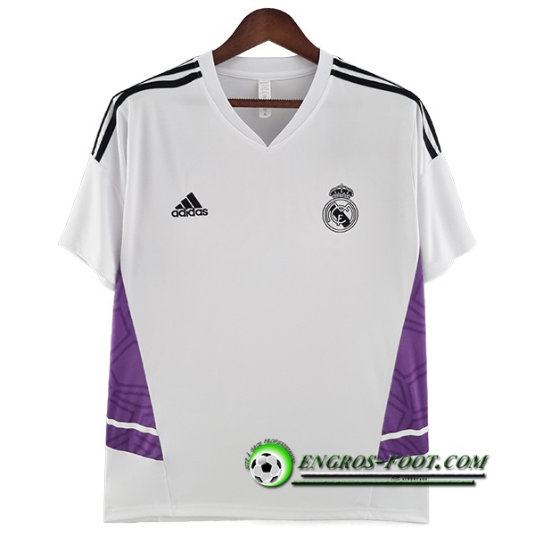 Training T-Shirts Real Madrid Blanc/Pourpre 2022/2023