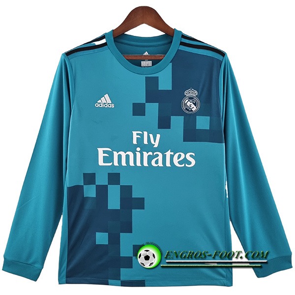 Maillot de Foot Real Madrid Retro Exterieur Manches Longues 2017/2018