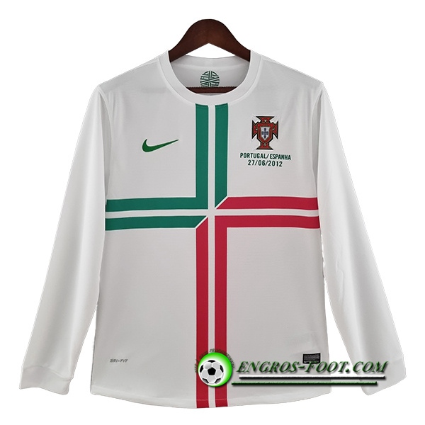 Maillot de Foot Portugal Retro Exterieur Manches Longues 2012