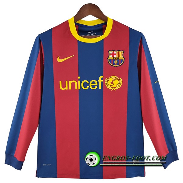 Maillot de Foot FC Barcelone Retro Domicile Manches Longues 2006 UEFA Champions