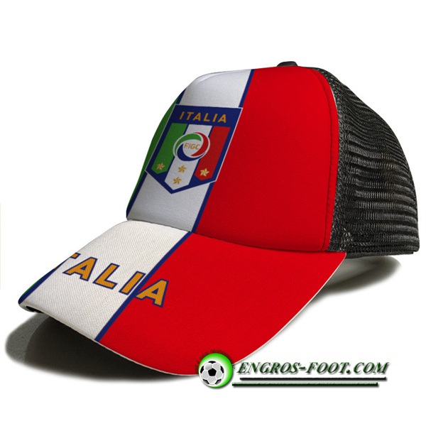 Casquette de Foot Italie Blanc/Rouge 2023