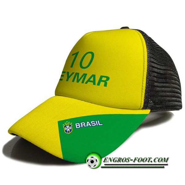 Casquette de Foot Neymar 10 Jaune/Vert 2023