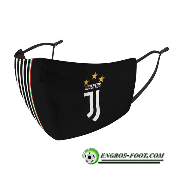 Nouveau Masques Foot Juventus Noir Reutilisable