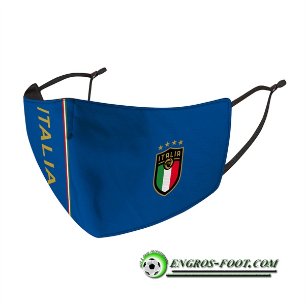 Nouveau Masques Foot Italie Bleu Reutilisable