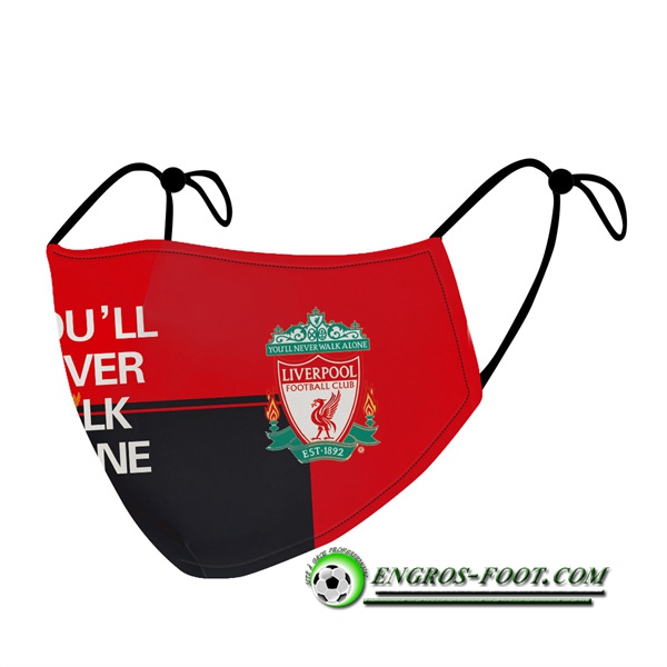 Nouveau Masques Foot FC Liverpool Rouge/Noir Reutilisable