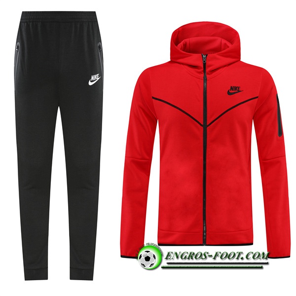 Ensemble Veste A Capuche Survetement Foot Nike Rouge 2022/2023