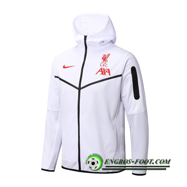 Veste A Capuche FC Liverpool Blanc 2022/2023