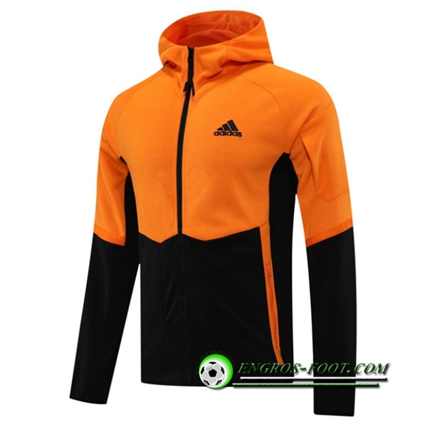 Veste A Capuche Adidas Noir/Orange 2022/2023