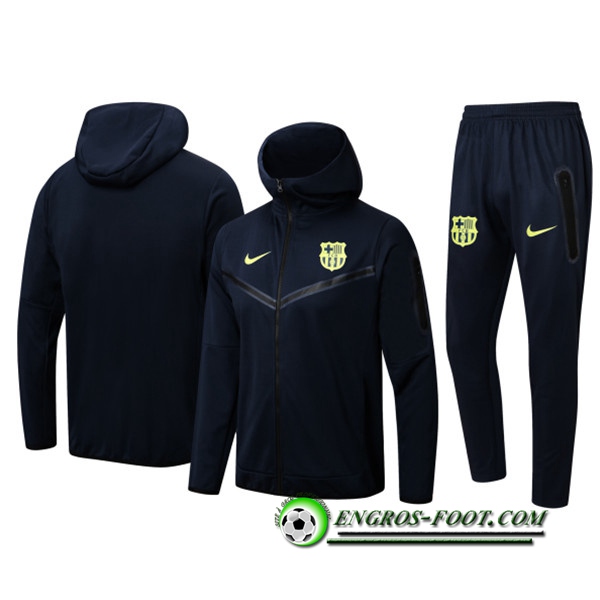 Ensemble Veste A Capuche Survetement Foot FC Barcelone Bleu Marin 2022/2023