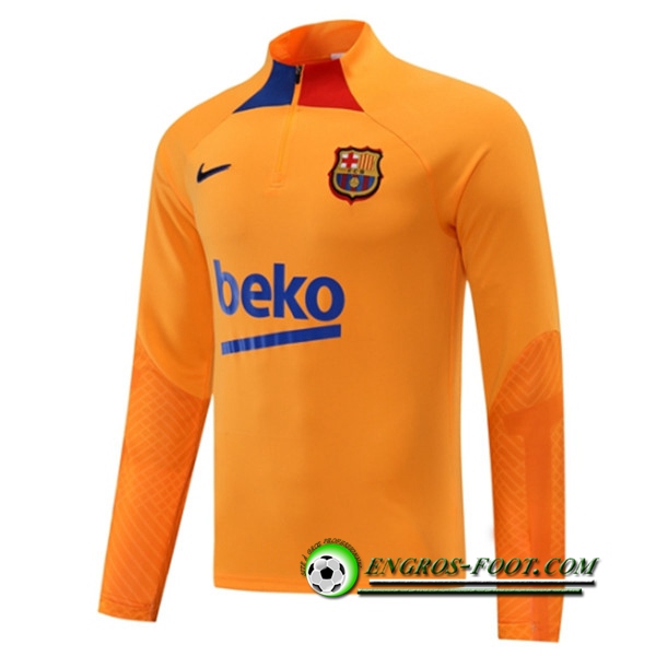 Sweatshirt Training FC Barcelone Orange 2022/2023