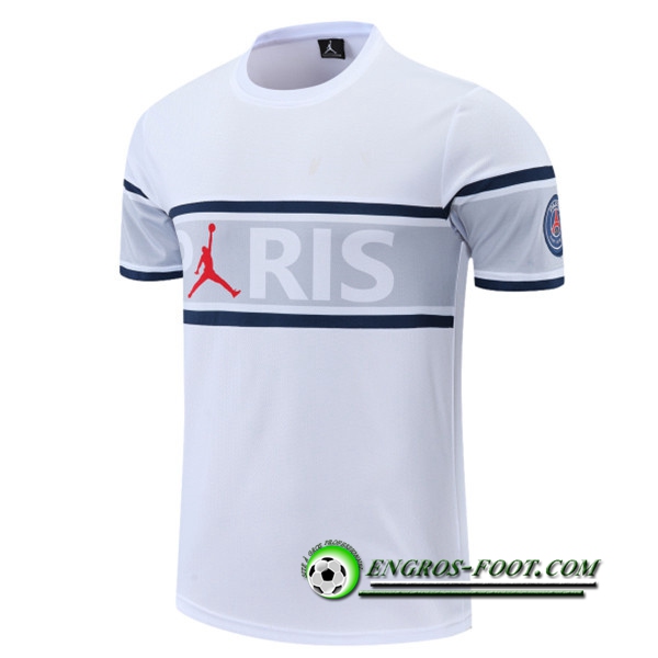 Training T-Shirts Jordan PSG Blanc/Gris 2022/2023