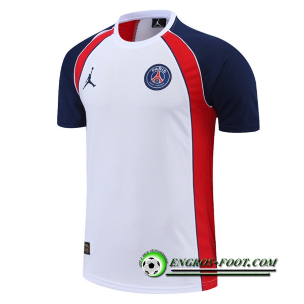 Training T-Shirts Jordan PSG Blanc/Rouge 2022/2023