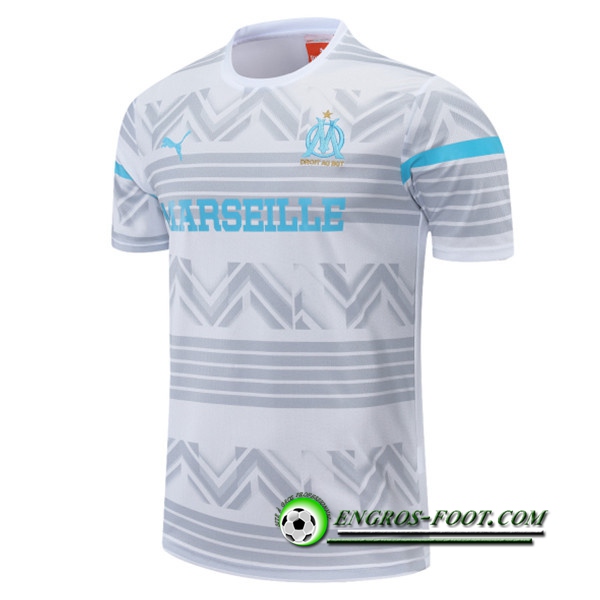 Training T-Shirts Marseille OM Blanc/Gris 2022/2023