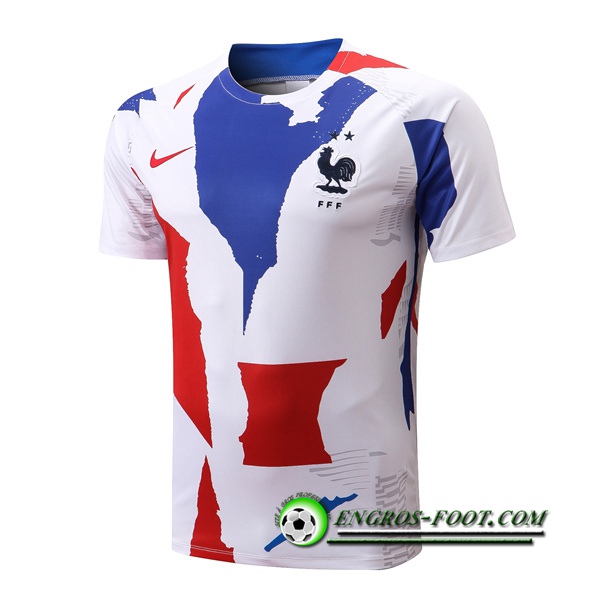 Training T-Shirts France Blanc/Bleu/Rouge 2022/2023