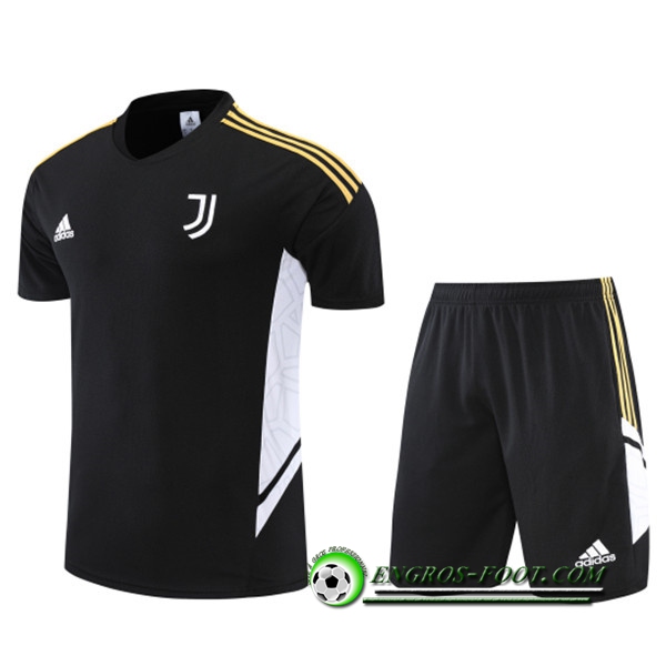 Ensemble Training T-Shirts Juventus + Shorts Noir 2022/2023