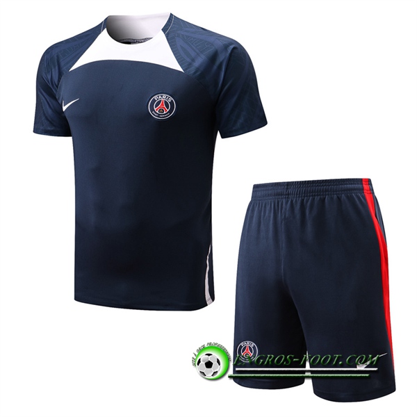 Ensemble Training T-Shirts + Shorts PSG Bleu Marin 2022/2023