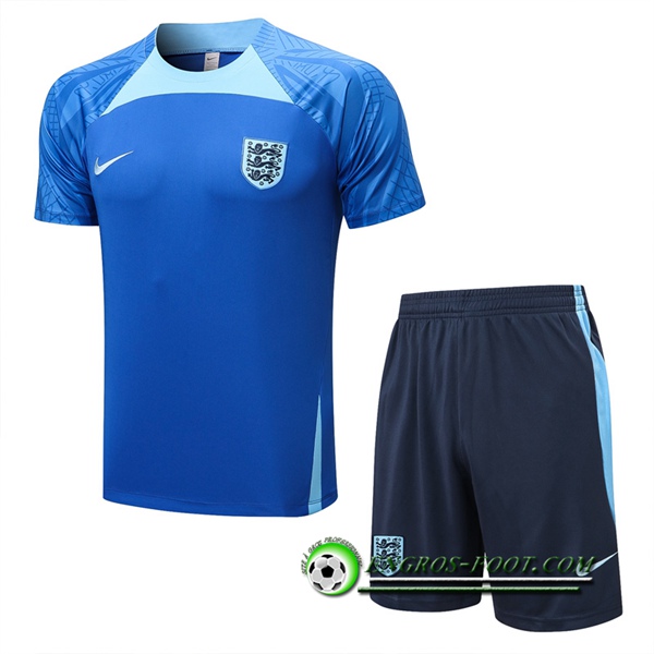 Ensemble Training T-Shirts + Shorts Angleterre Bleu 2022/2023