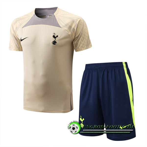 Ensemble Training T-Shirts + Shorts Tottenham Hotspur Jaune 2022/2023