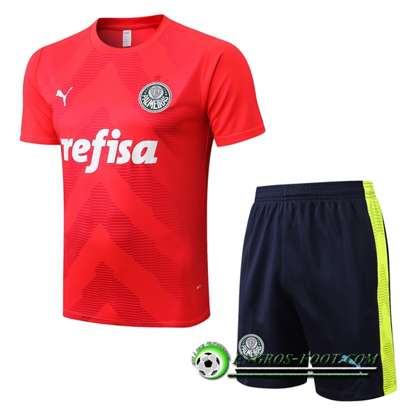 Ensemble Training T-Shirts + Shorts Palmeiras Rouge 2022/2023