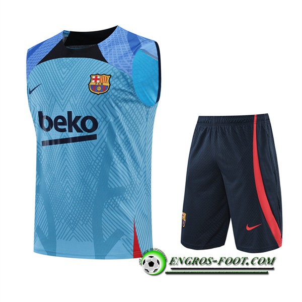 Ensemble Training Debardeur + Shorts FC Barcelone Bleu 2022/2023