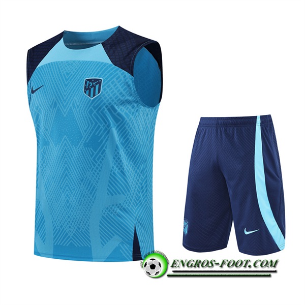 Ensemble Training Debardeur + Shorts Atletico Madrid Bleu 2022/2023