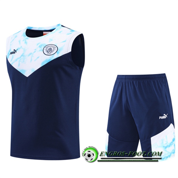 Ensemble Training Debardeur + Shorts Manchester City Bleu Marin 2022/2023