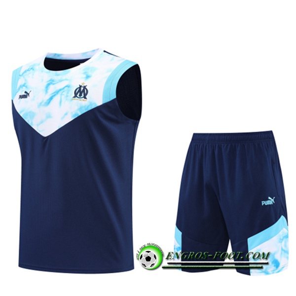 Ensemble Training Debardeur + Shorts Marseille OM Bleu Marin 2022/2023