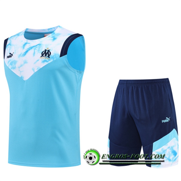 Ensemble Training Debardeur + Shorts Marseille OM Bleu 2022/2023